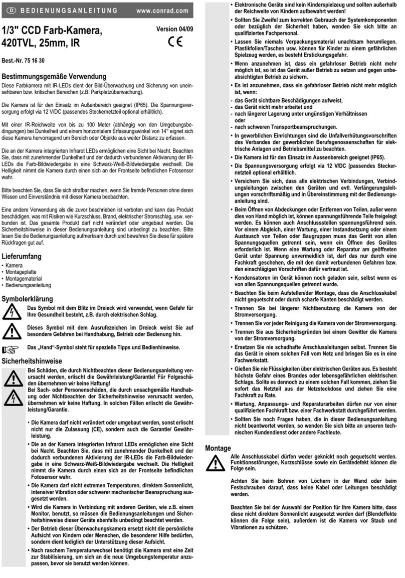 Conrad 75 16 30 operating instructions