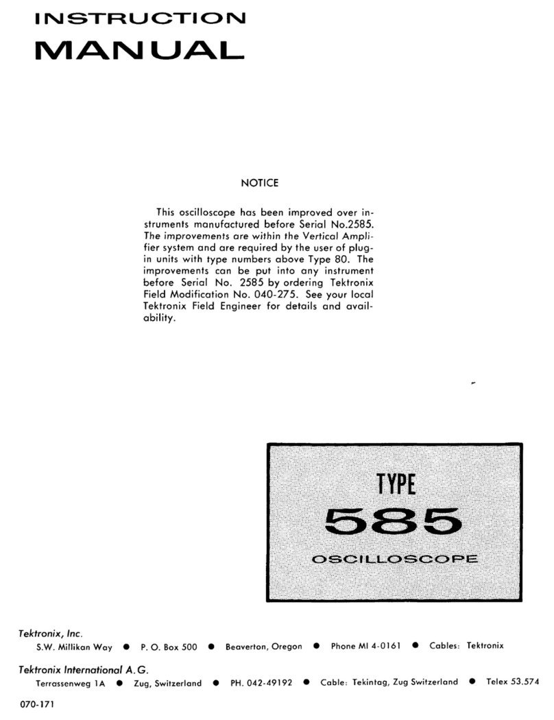 Tektronix 585 User manual