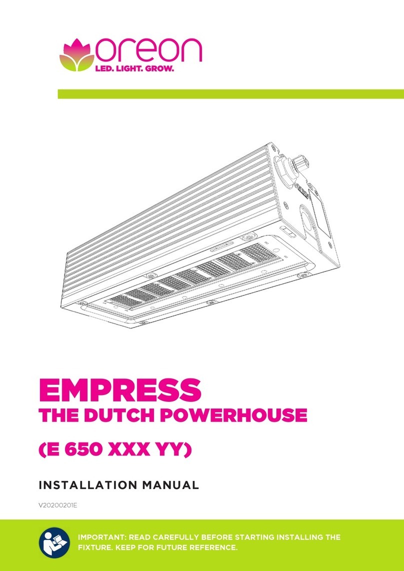 Oreon EMPRESS E 650 Series installation manual