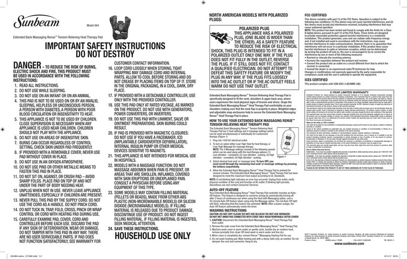 Sunbeam Renue 884 manual