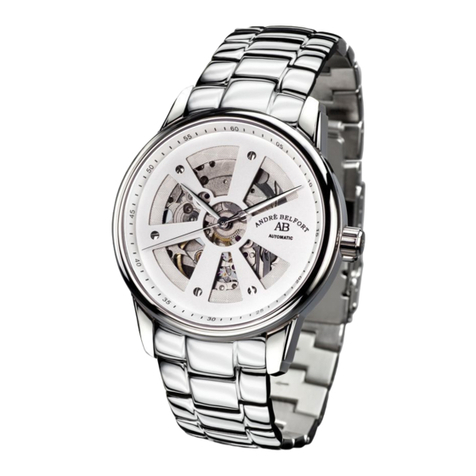 Chronos Manufactures Andre Belfort Roue du temps Instruction manual / International Guarantee