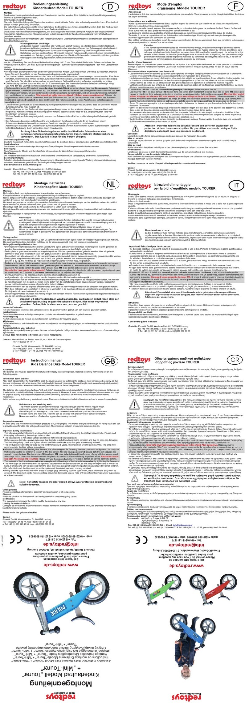 redtoys Tourer User manual