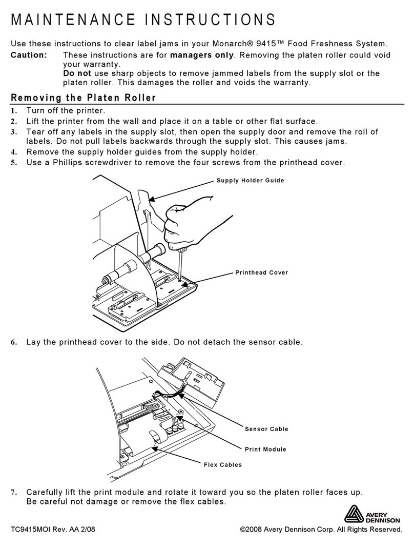 Avery Dennison Monarch 9415 Technical specifications