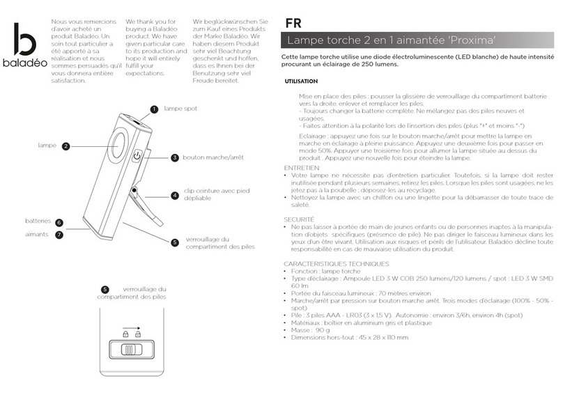 baladeo Proxima instruction manual