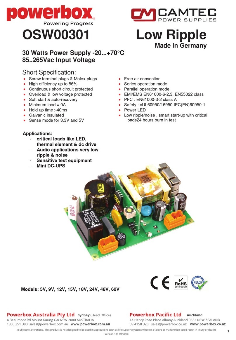 PowerBox Camtec OSW00301 quick start guide