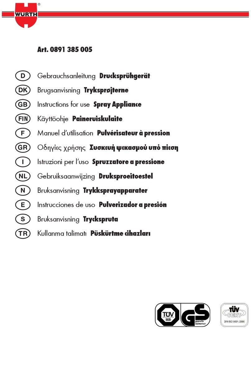 Würth 0891 385 005 Instructions for use