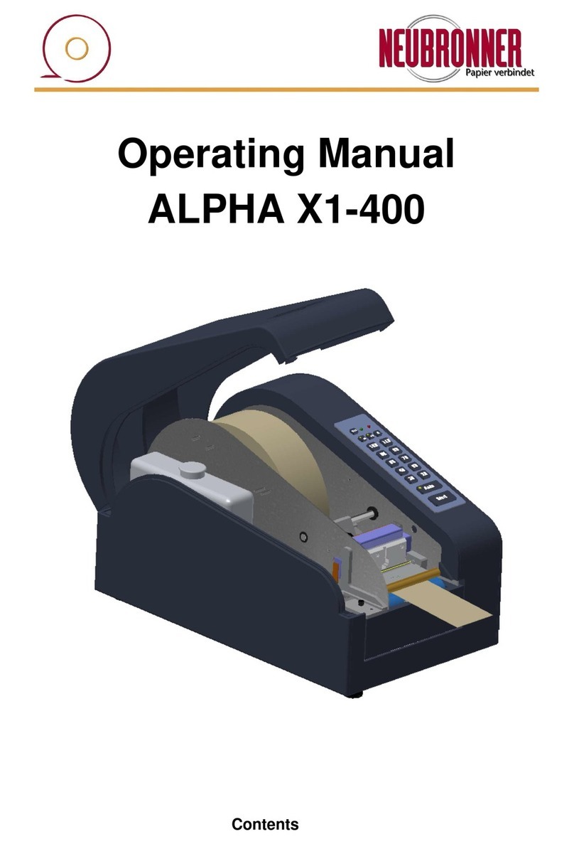 NEUBRONNER ALPHA X1-400 operating manual