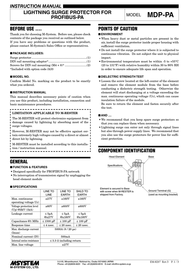M-system MDP-PA instruction manual