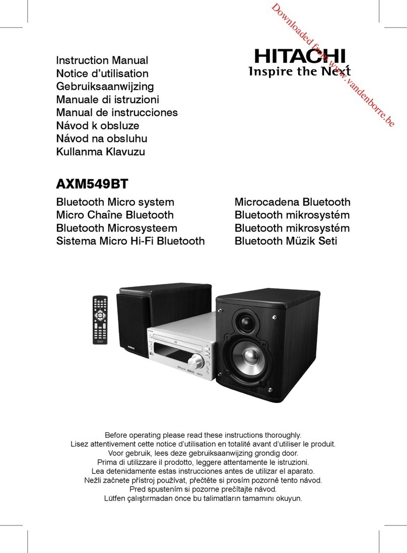 Hitachi AXM549BT User manual