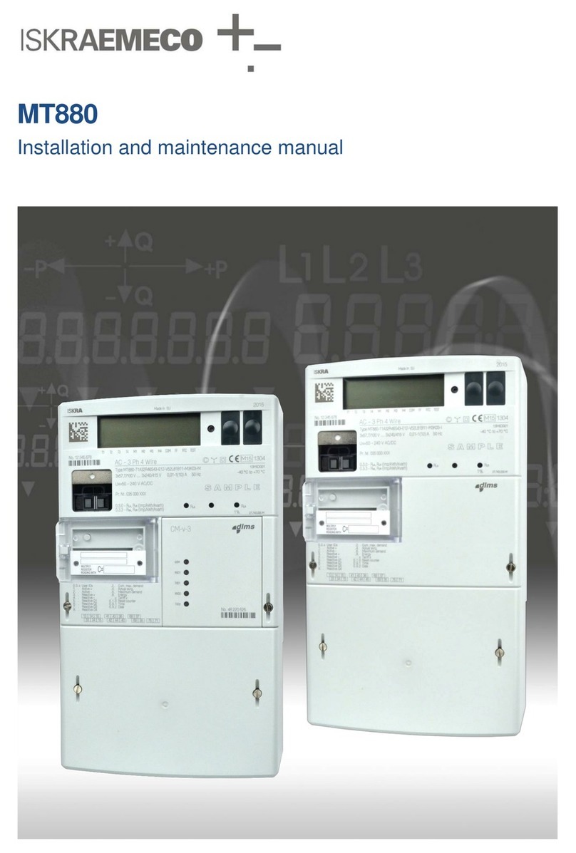 ISKRAEMECO MT880 Installation and maintenance manual