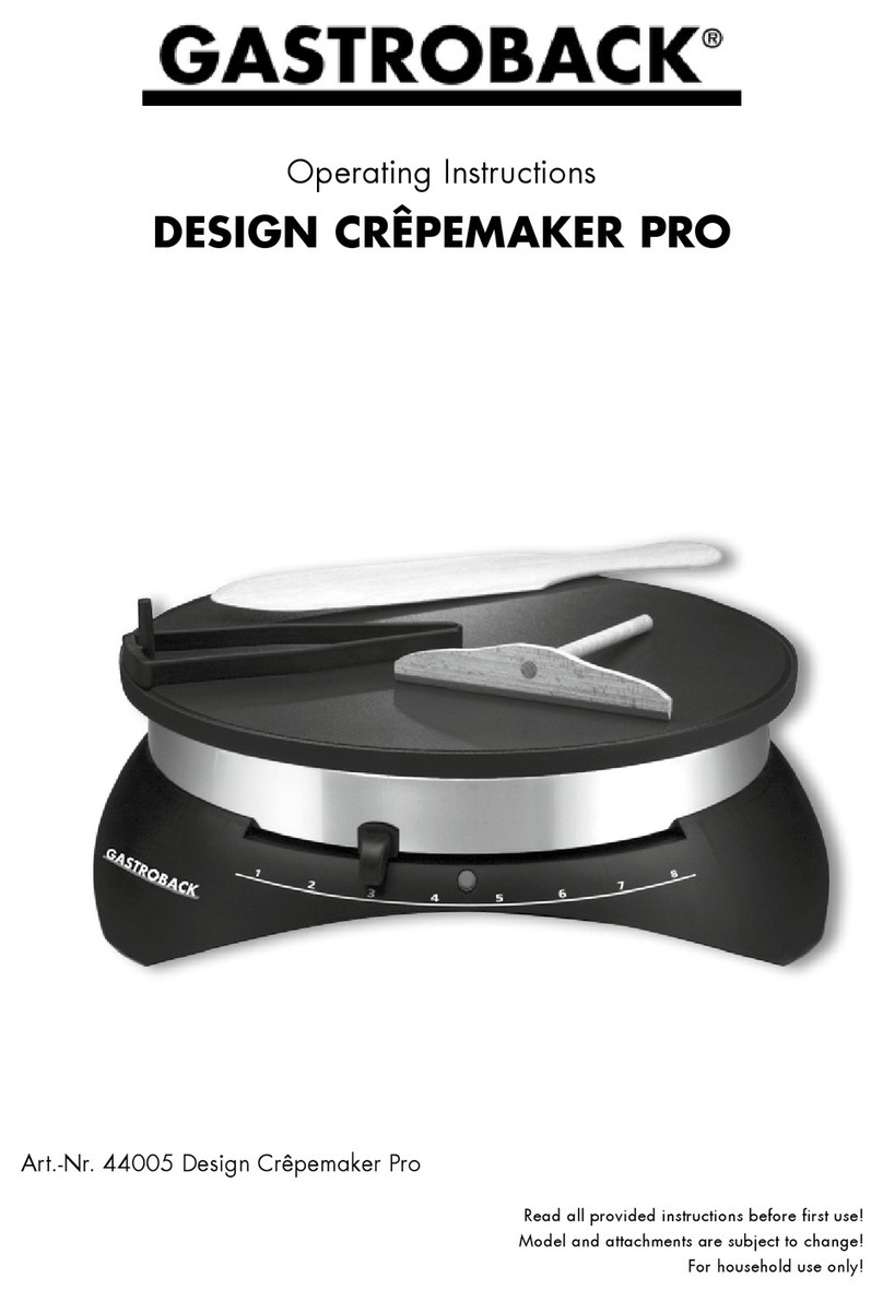 Gastroback Design Crepemaker Pro operating instructions