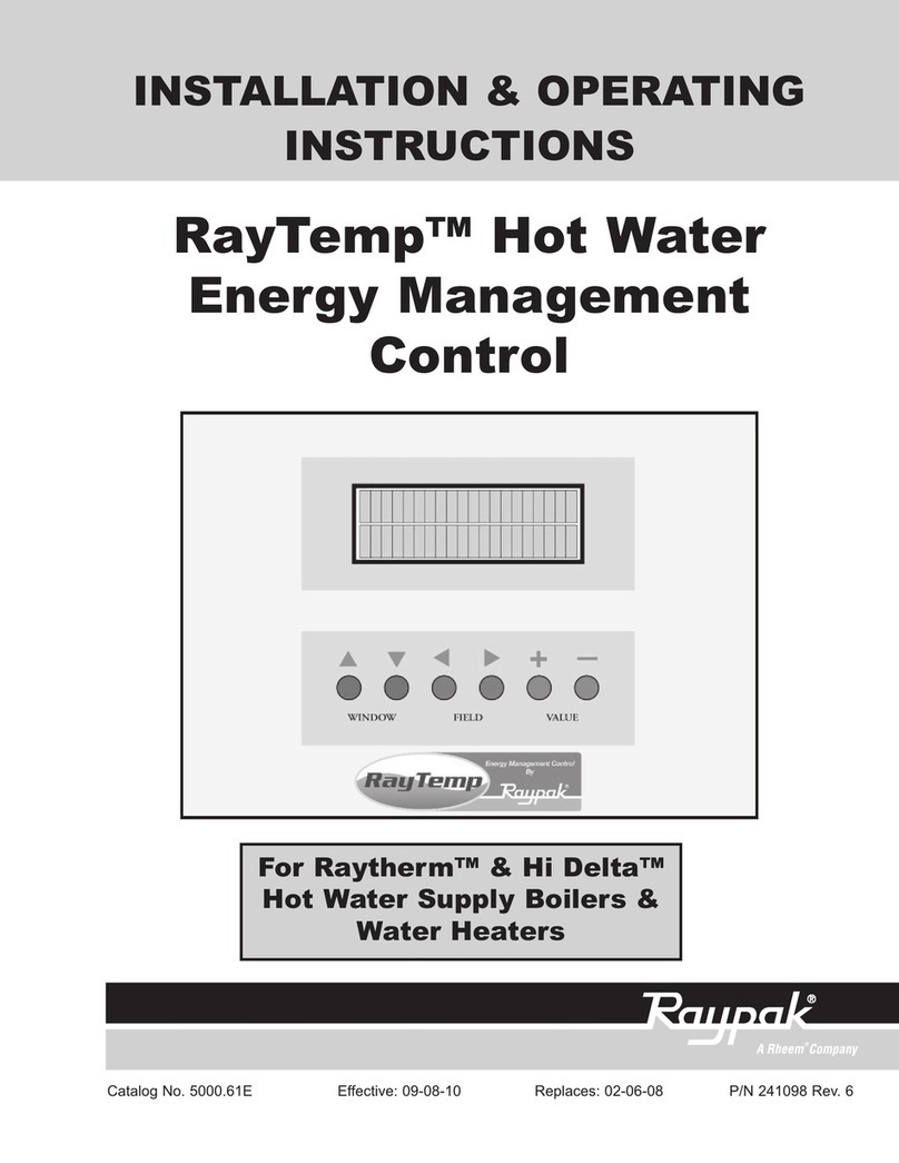 Raypak RayTemp Installation & operating instructions