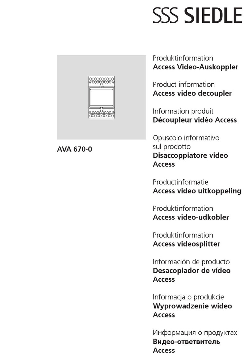 SSS Siedle Access AVA 670-0 User manual
