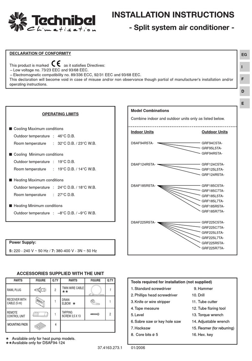 Technibel Climatisation DSAF94R5TA User manual