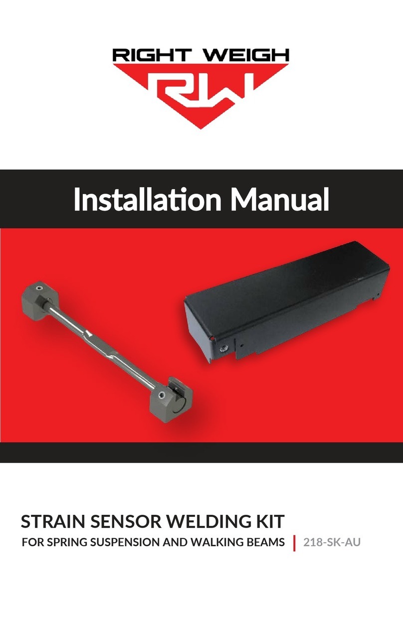 Right Weigh 218-SK-AU installation manual