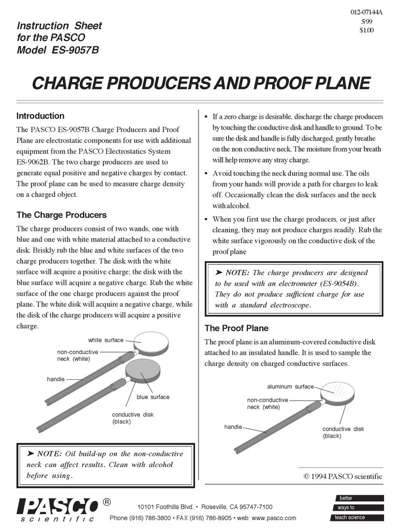 PASCO ES-9057B instruction sheet