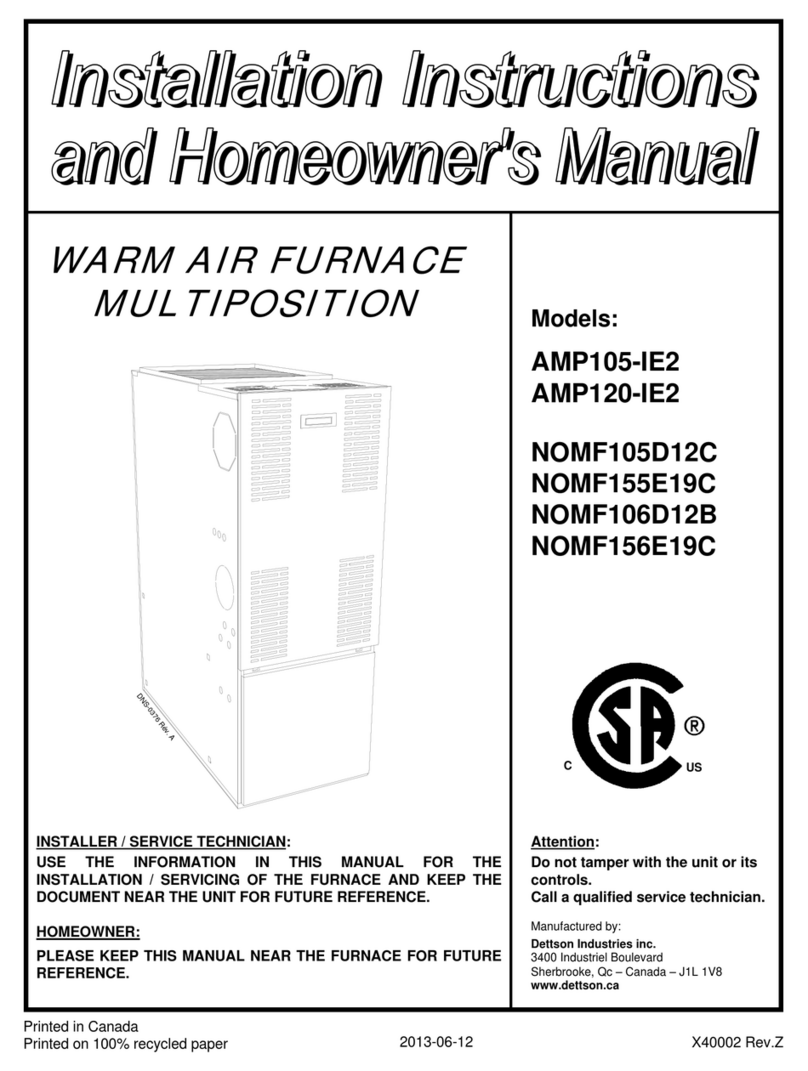 Dettson AMP105-IE2 Installation instructions and homeowner's manual