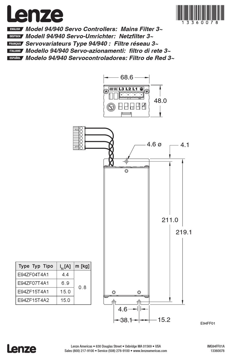 Lenze 94/940 User manual