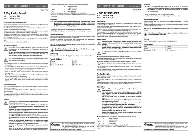 Conrad SPC-1 operating instructions