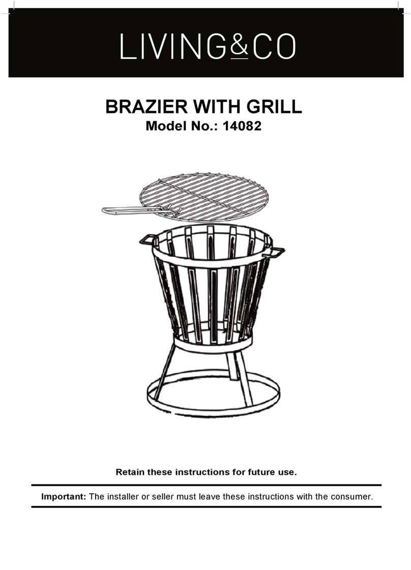 Living & Co Brazier with grill Assembly instructions
