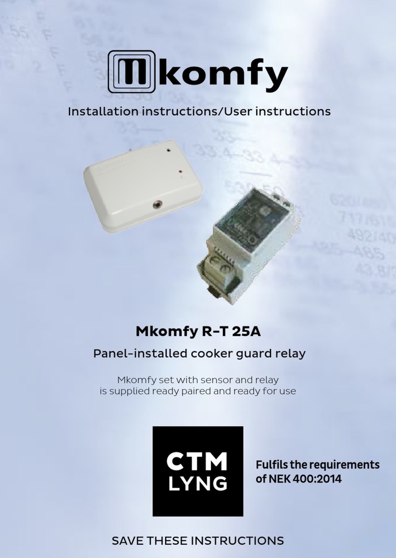 CTM LYNG Mkomfy R-T 25A Installation instructions user instructions