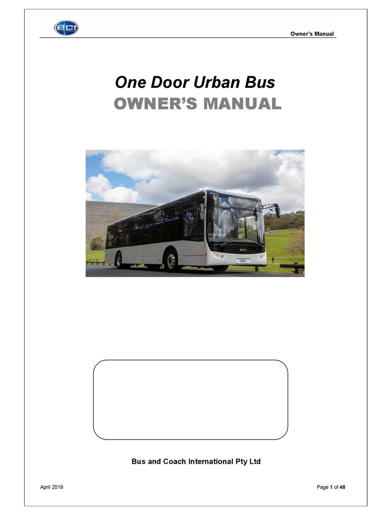 BCI One Door Urban Bus 2019 User manual