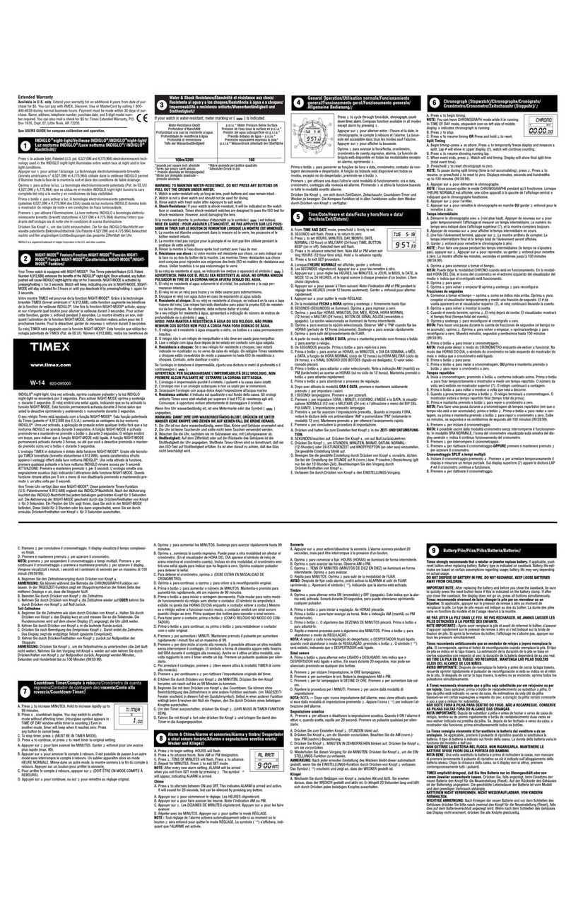 Timex W-14 manual