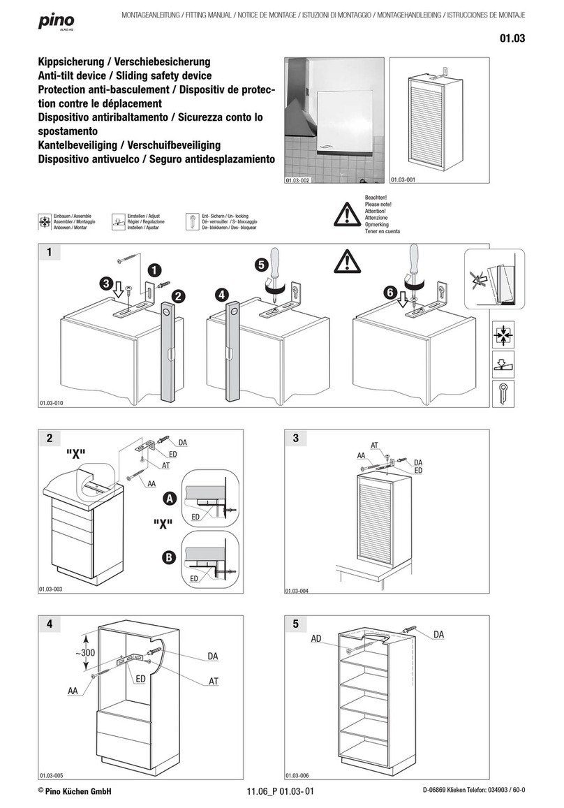 Alno Pino 01.03 Fitting manual