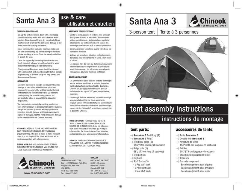 Chinook Santa Ana 3 Assembly instructions