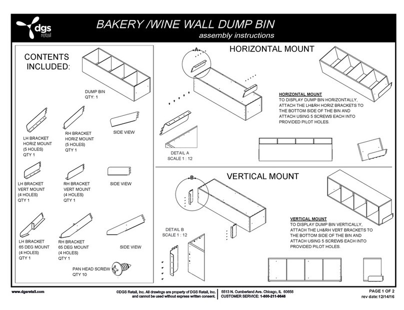 DGS BAKERY/WINE WALL DUMP BIN Assembly instructions