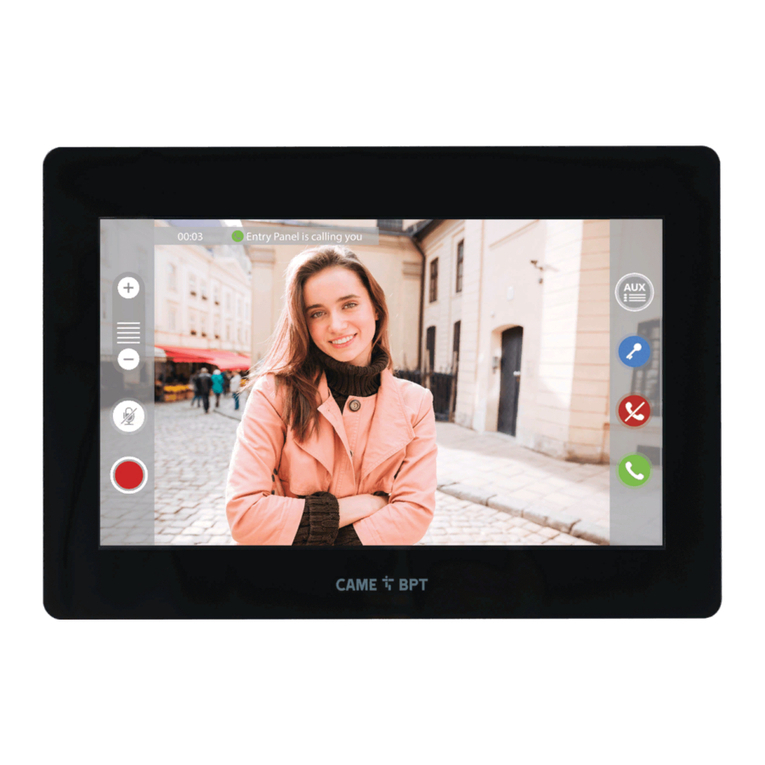 CAME BPT XTS 7IP WH WIFI Installation and configuration manual