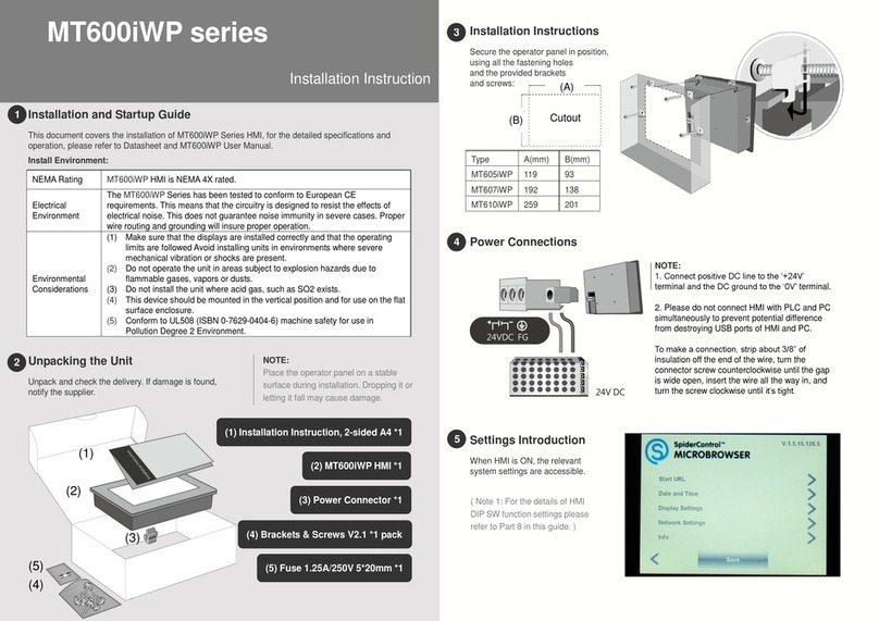 weintek MT600iWP Series User manual
