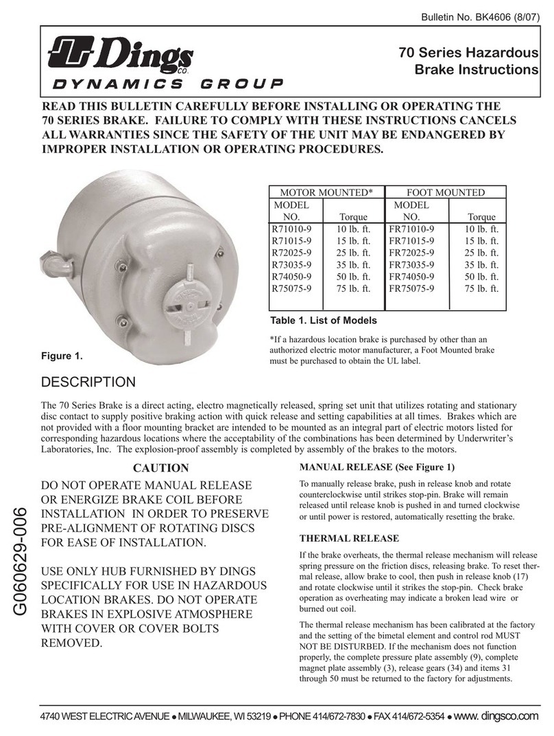 Dings 70 Series instructions