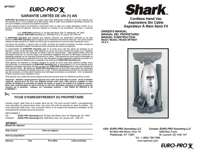 EUROPRO Shark EP750ST owner's manual