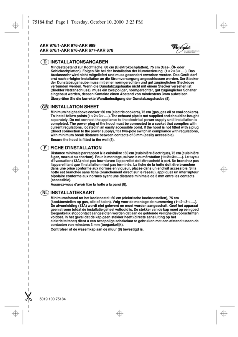 Whirlpool AKR 976/1 Assembly instructions