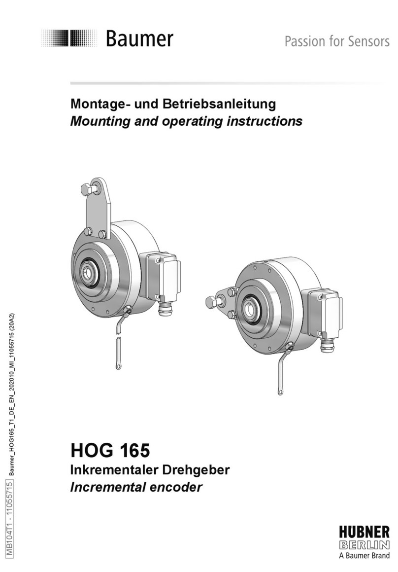 Baumer HOG 165 Mounting and operating instructions