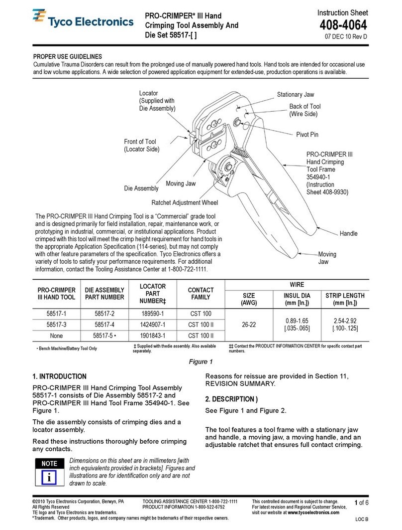Tyco Electronics PRO-CRIMPER III User manual