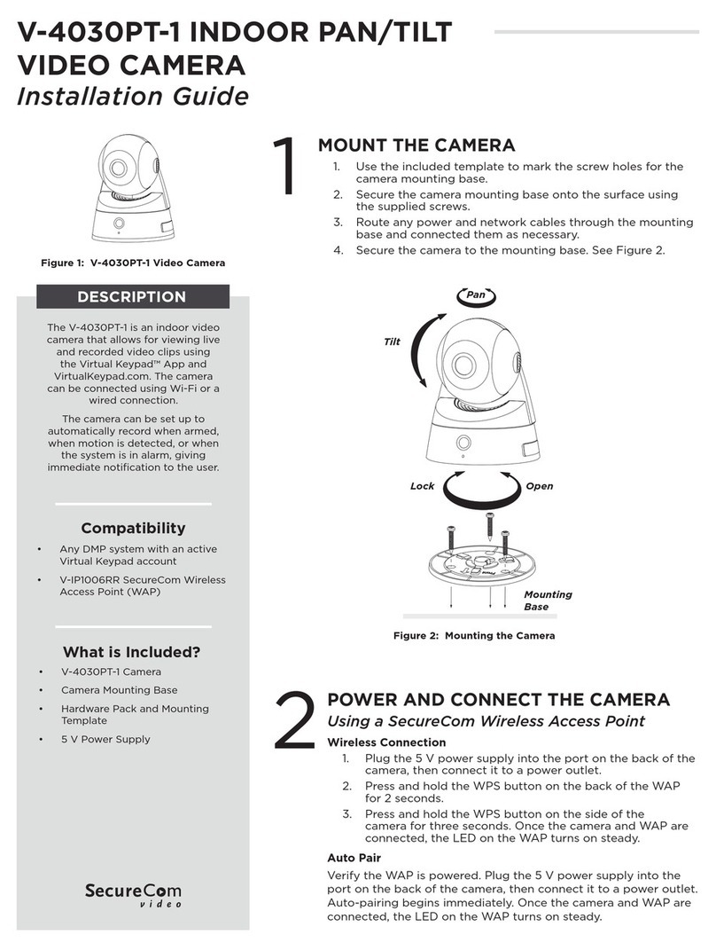 SECURECOM V-4030PT-1 installation guide