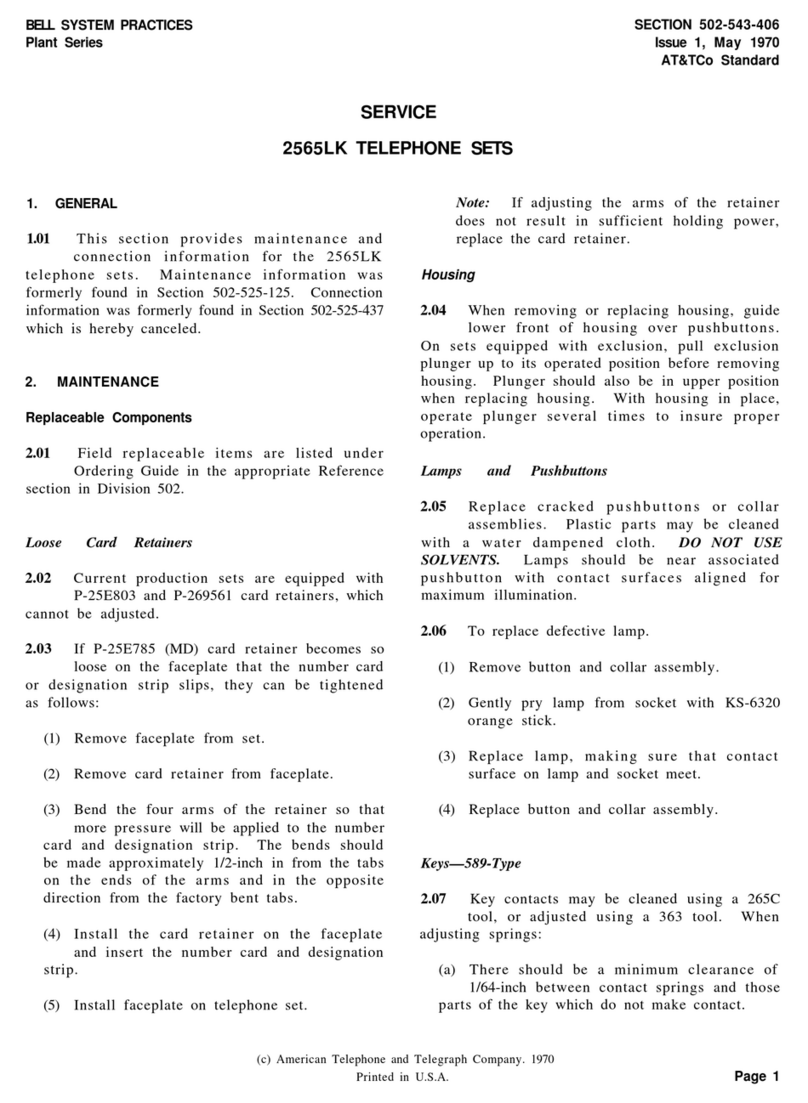 Bell System Practices Plant Series Assembly instructions