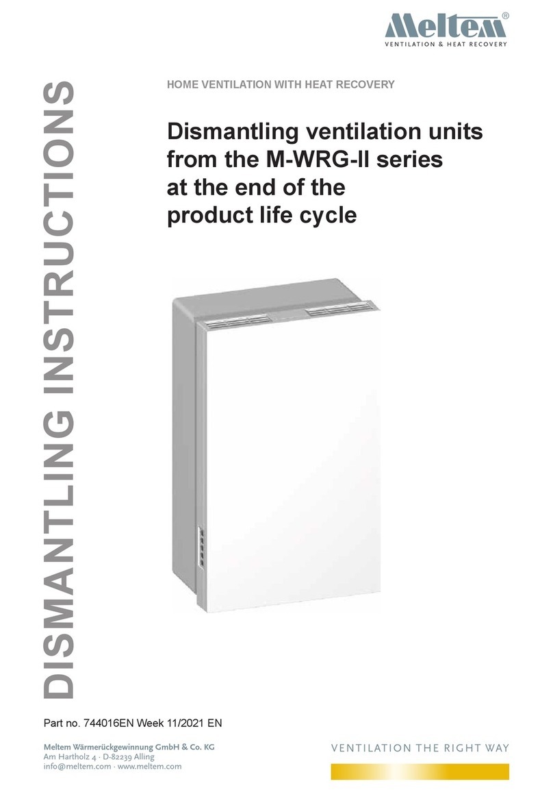 Meltem M-WRG-II Series Dismantling Instructions