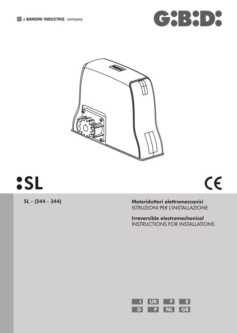 Bandini Industrie GiBiDi SL Series Instructions for installations