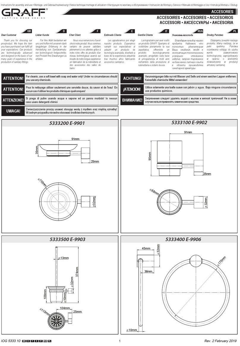 Graff E-9901 Instructions for assembly and use