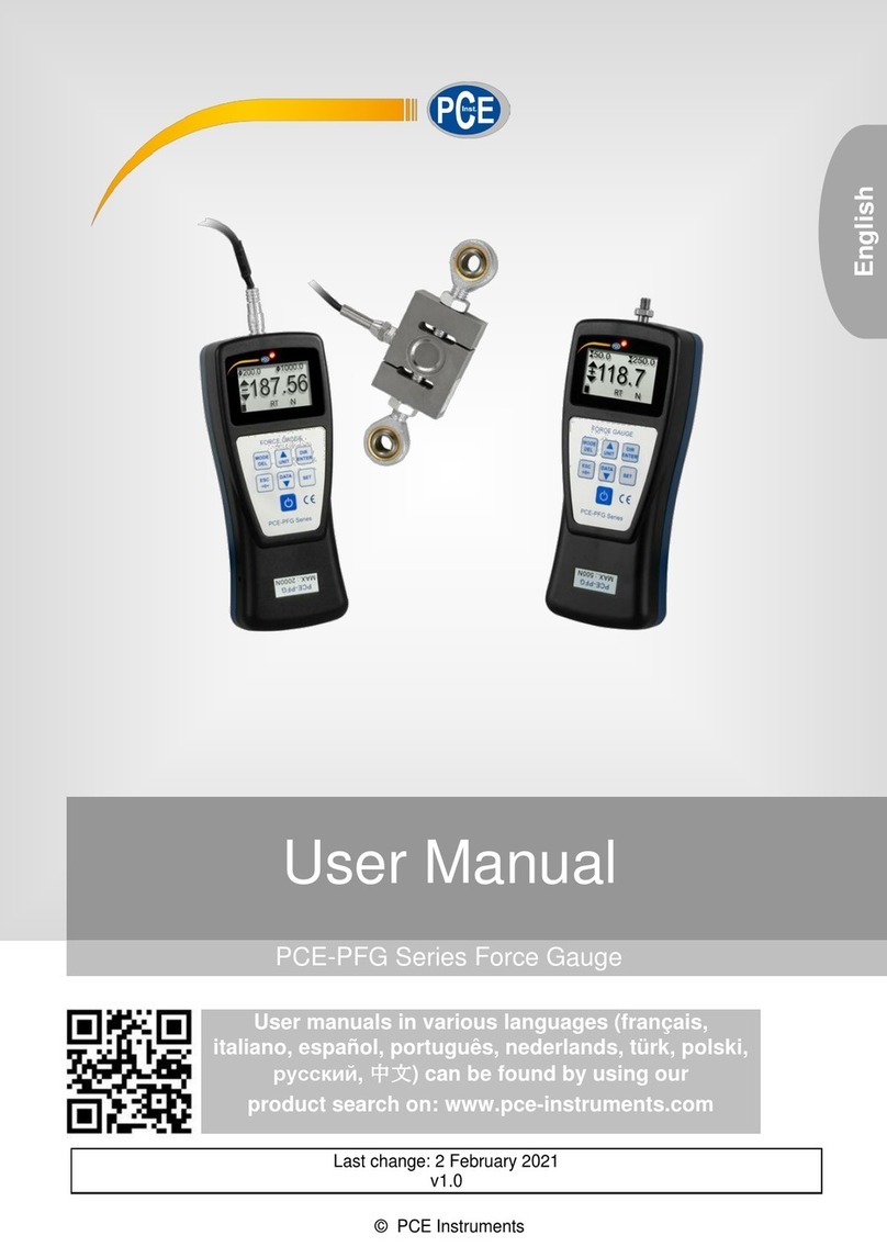 PCE Instruments PCE-PFG Series user manual PCE Instruments PCE-PFG Series user manual