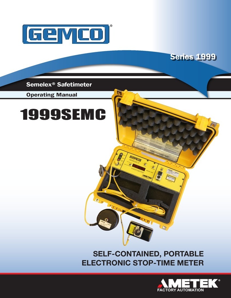 Gemco Semelex Safetimeter 1999 Series operating manual