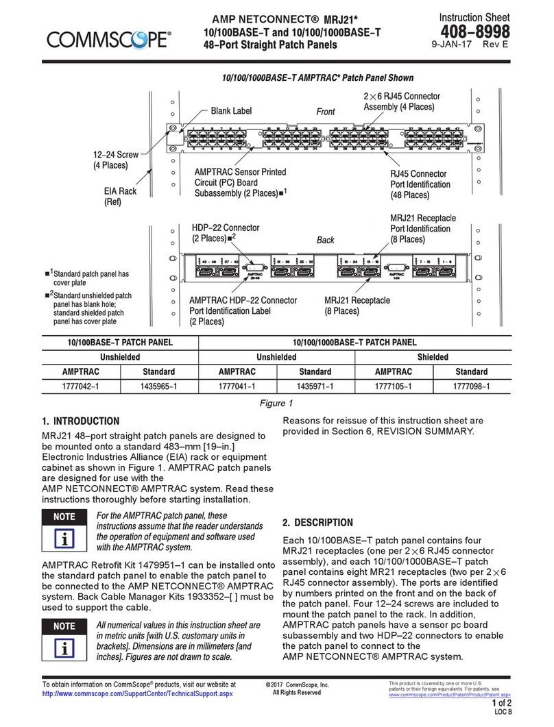 CommScope AMP NETCONNECT MRJ21 instruction sheet