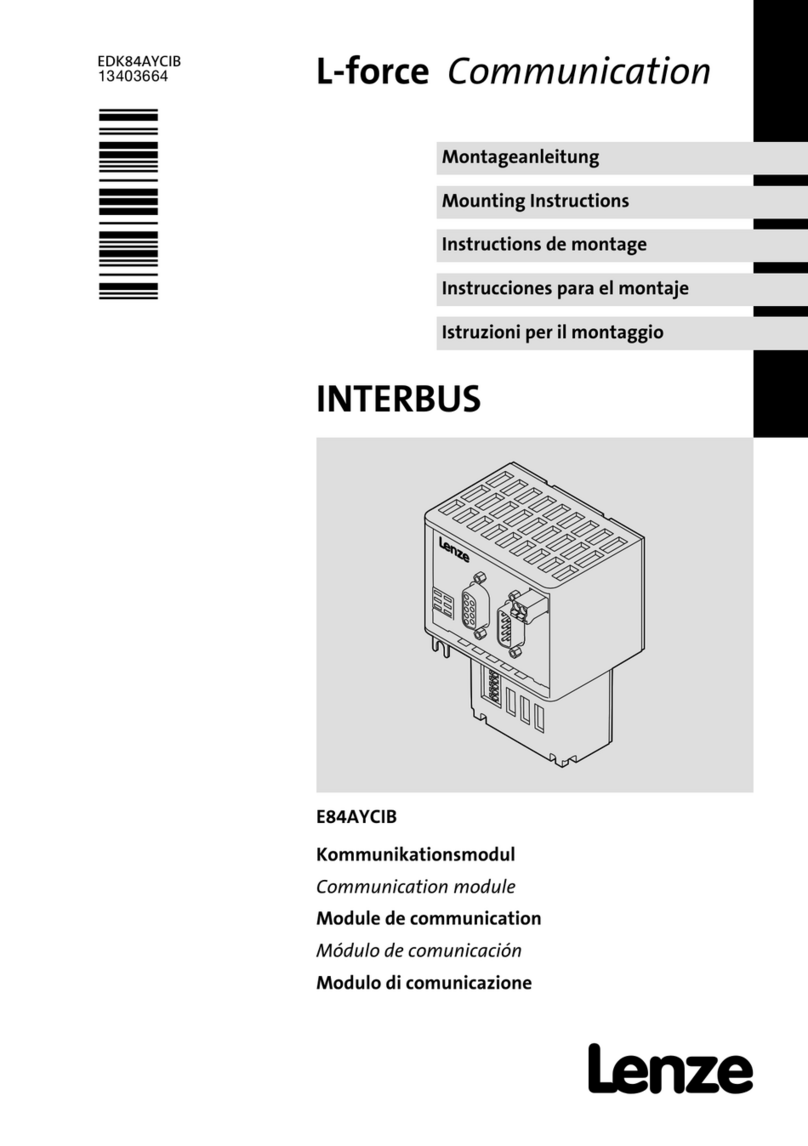 Lenze E84AYCIB User manual