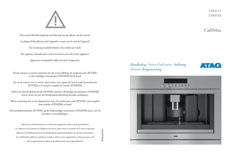 Atag CafeMax CM4111 User manual