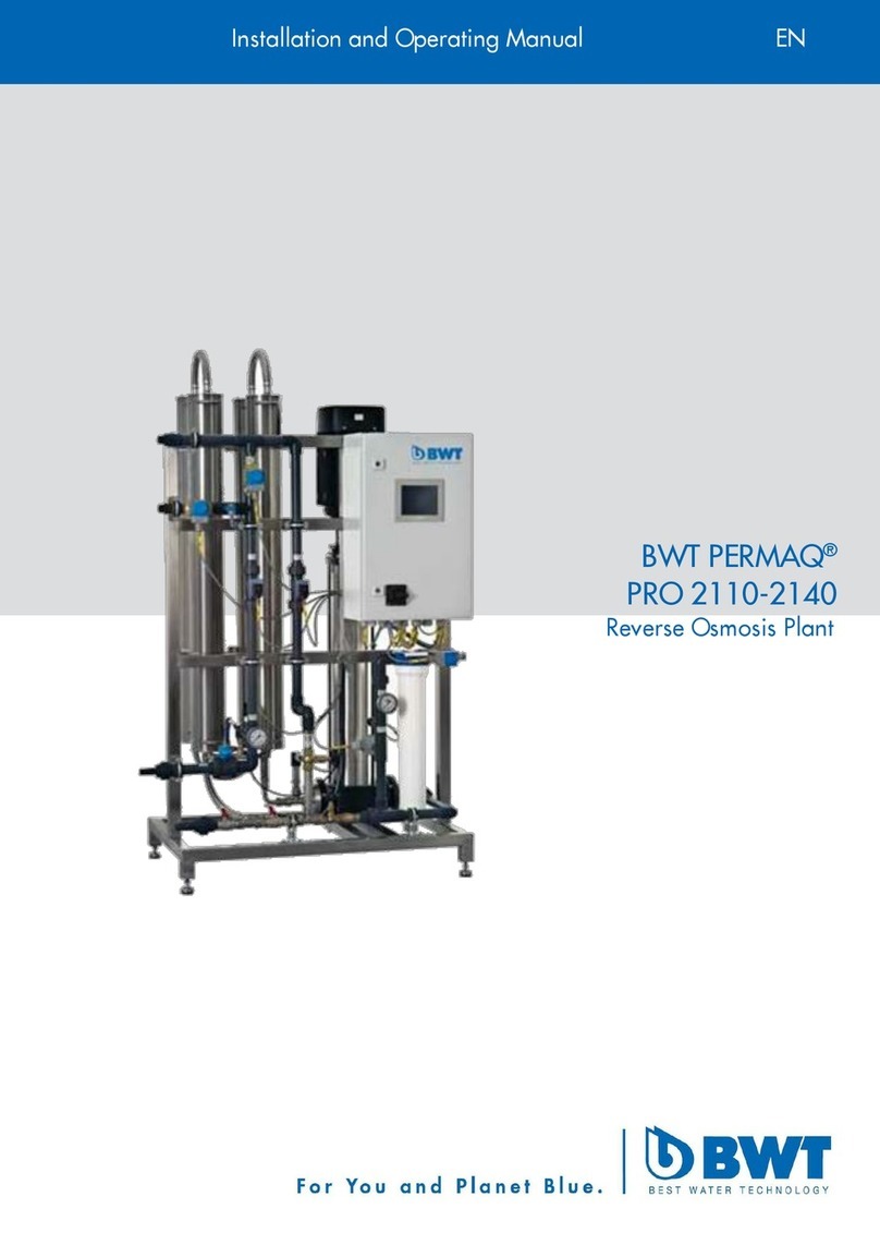 BWT Permaq Pro 2100 Series Installation and operating manual