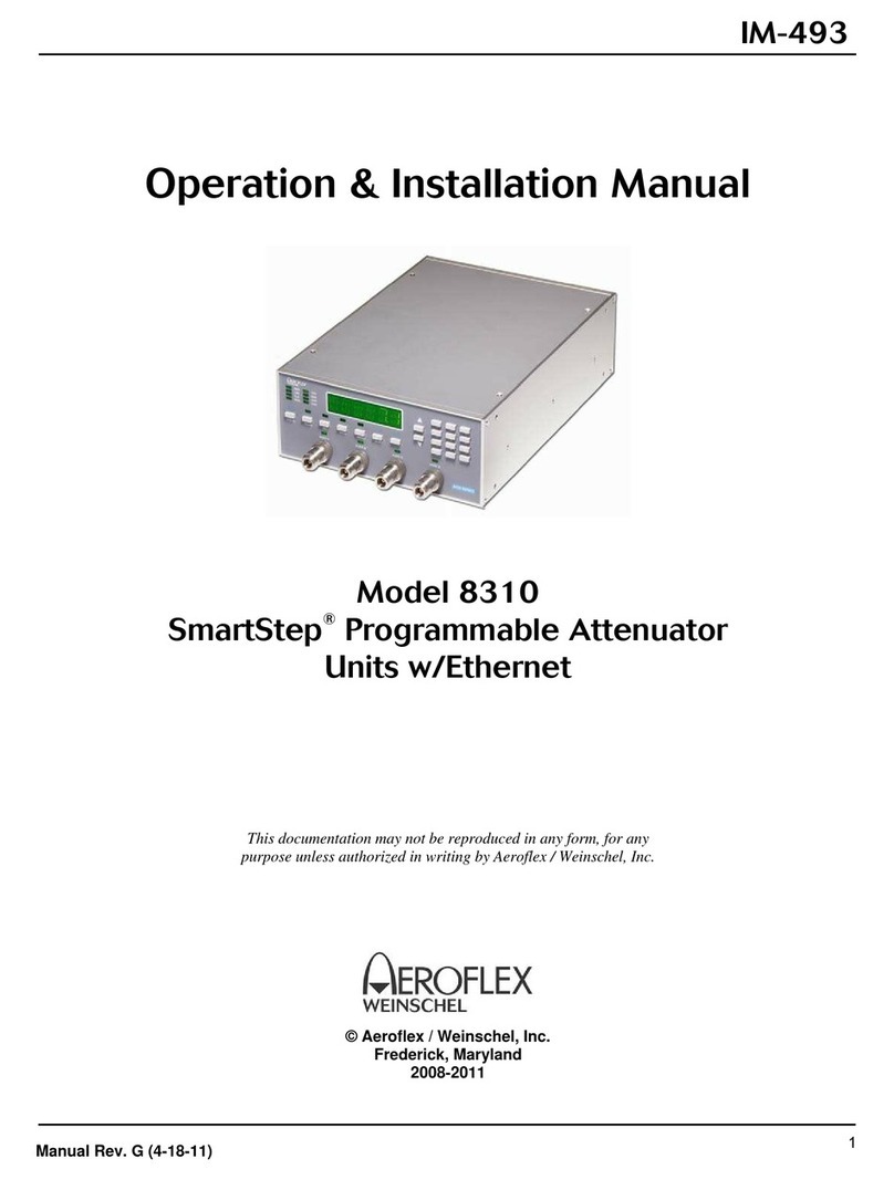 Aeroflex SmartStep 8310 Operation & installation manual
