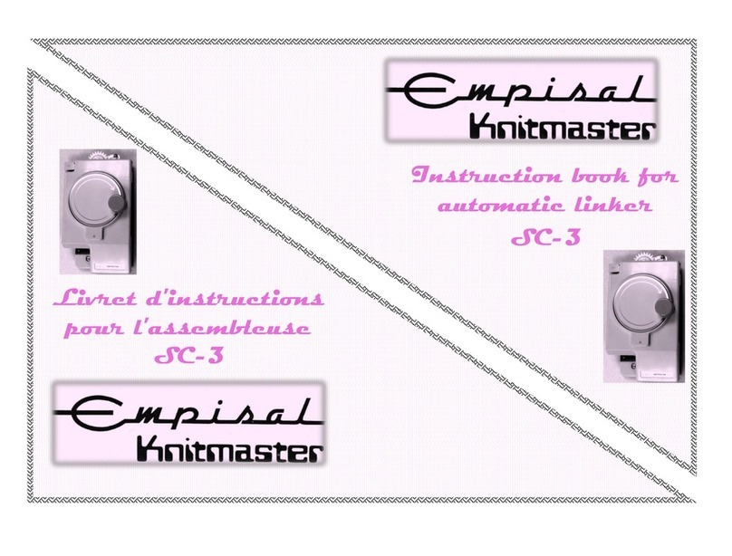 Empisal Knitmaster SC-3 Instruction book Empisal Knitmaster SC-3 Instruction book